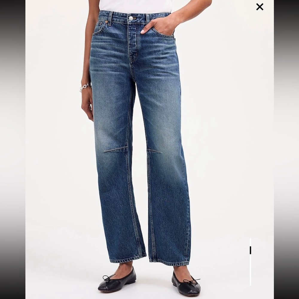 Madewell The Darted Barrel-Leg Jean Denim 25P